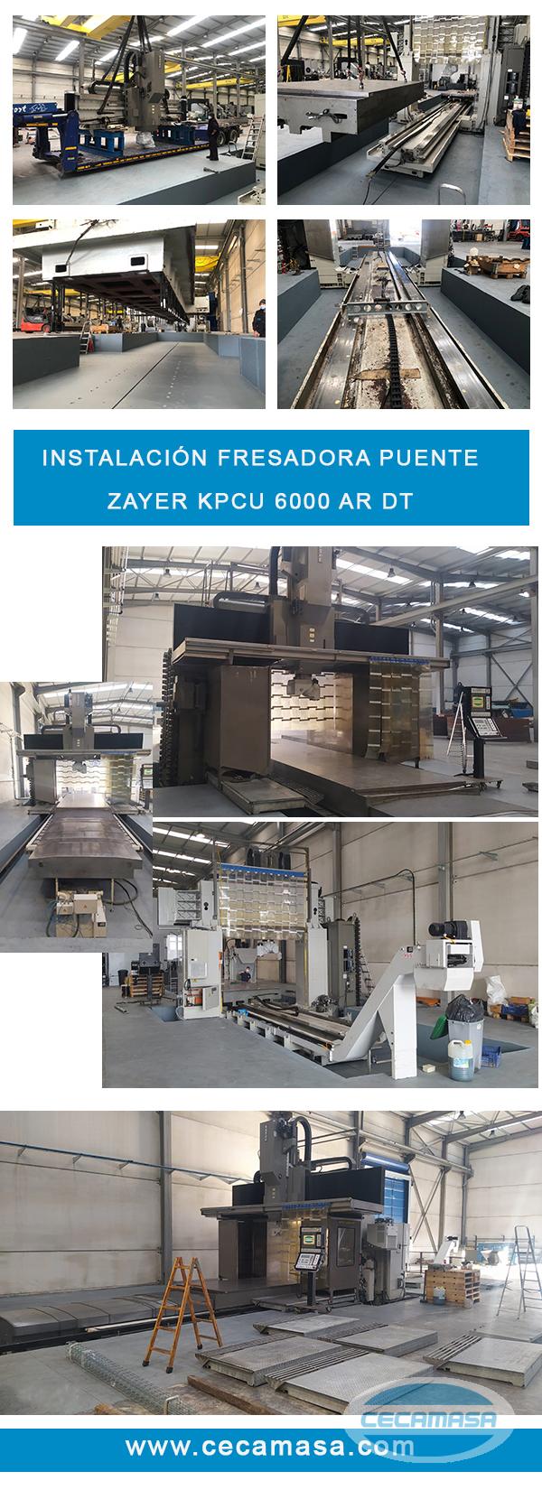 Installation of the Zayer bridge type milling machine