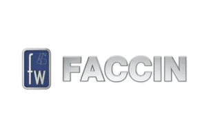 Logo of Faccin, manufacturer of bending cylinders and sheet metal deformation machinery distributed by Cecamasa